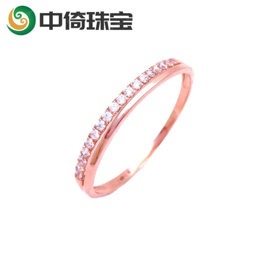 Zhongyi CAF Jewelry Russian color gold 14k rose gold temperament public double-layered ring purple gold pair ring gift double-layered ring women's size 10