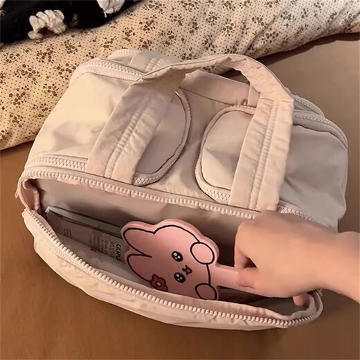 Xinnan Cosmetic Bag Large Capacity Women's 2025 New Portable Partitioned Multi-Function Storage Bag Outing Travel Wash Bag Ins Pink Partitioned Cosmetic Bag