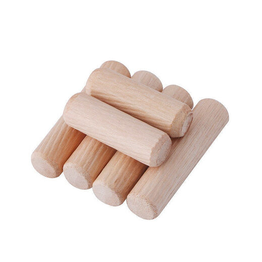 Manqiju national standard round wood tenon/wood bolt/wood stick/wood plug/wood chips/wood figure/wood pin/wood wedge/wood tip furniture connector 6mm*40mm (100 pieces)
