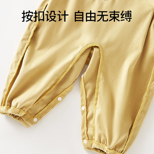 OUYUN Baby One-piece Coverall Autumn and Winter Baby Crawling Waterproof and Anti-Dirty Climbing Clothing Back-to-Back Children's Eating Bibs Bubble Time Waterproof and Anti-Dirty 90cm Recommended Height 83-90cm