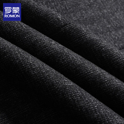 Luo Meng Casual Suit Men's Autumn and Winter Business Youth and Middle-aged Woolen Suit Fitting Simple Western Thick Jacket 20705/82392 Navy Blue XL /180