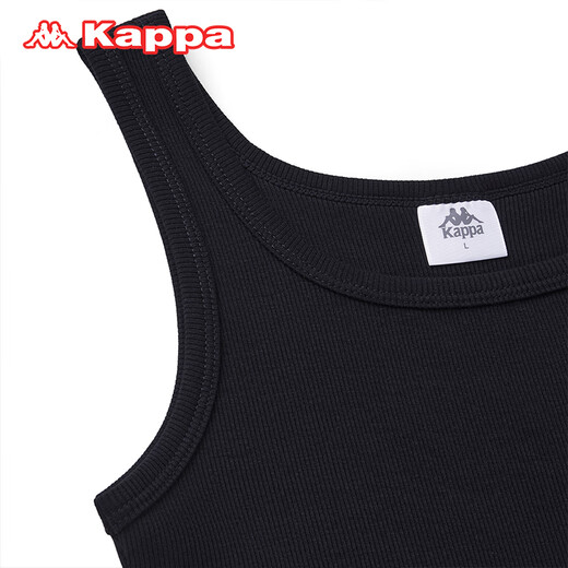 Kappa (Kappa) Kappa vest women's short inner wear high elastic slim ribbed cotton breathable bottoming sling fitness underwear for women