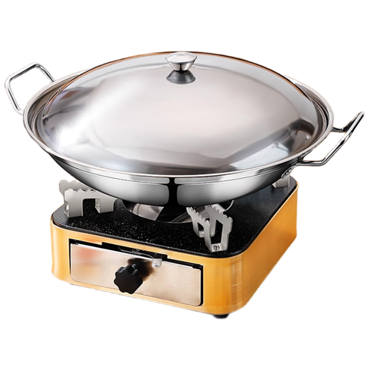 Deming alcohol stove small hot pot large dry pot household windproof special stove solid alcohol pot thickened stainless steel pot