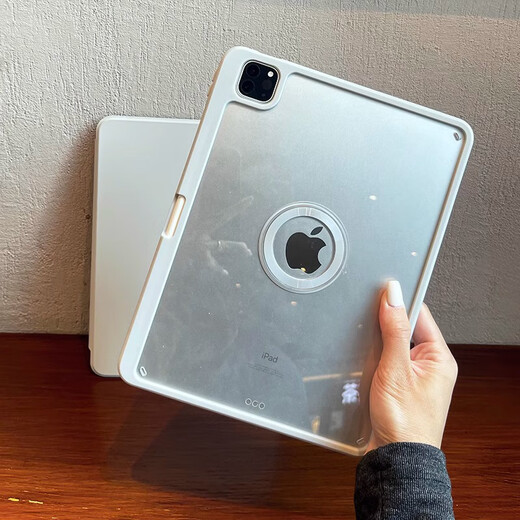 VXJ730磁吸适用苹果ipadpro保护套2024air6笔槽10代10.9亚克力书本9.7平板10.2透明12.9防弯壳13硅胶5 磁吸款【加厚亚克力丨超强磁力】灰色 iPad Air6/iPad