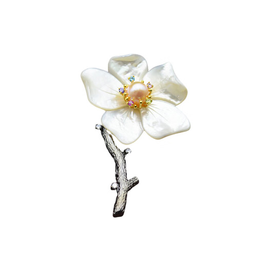 Marco Bizzarri pearl flower brooch high-end women's 2024 autumn new high-end retro all-match dress corsage pin accessories Mother's Day gift birthday gift for elder friends