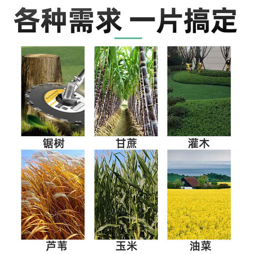 CPAI lawn mower tree sawing blade special thickened manganese steel brush cutter hard grass bamboo round chain saw blade general sawing wood lawn mower tree sawing blade (20 teeth)
