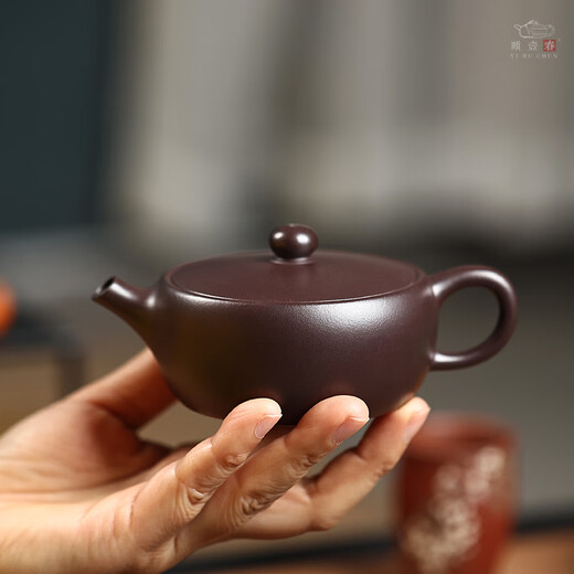 Yihuchun boutique Yixing purple clay teapot, famous handmade kung fu tea set teapot, original ore hundred-mesh old purple clay Hanwa pot, original ore hundred-mesh old purple clay Hanwa pot 150ml