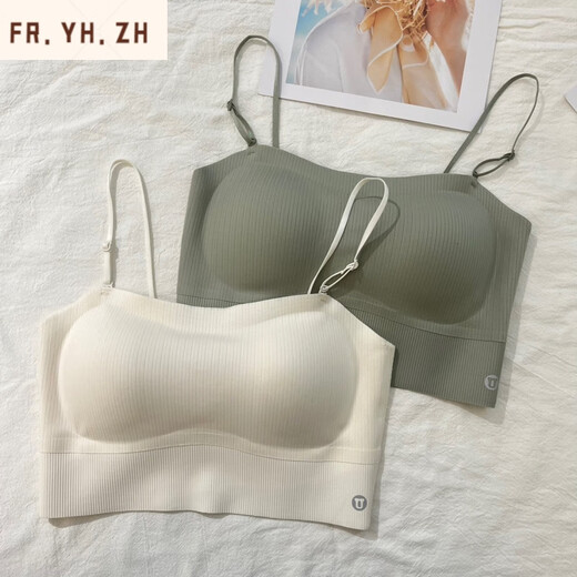 FR.YH.ZH Fengzhixin underwear tube top underwear for women with big breasts, small fit, push-up sexy sports bra, black (868 styles), one size fits all