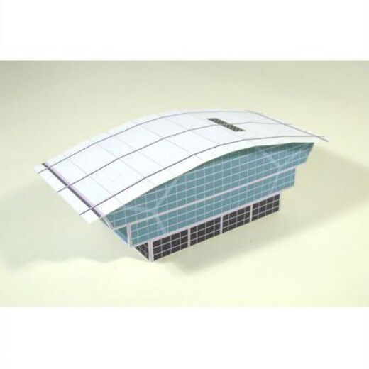 机场模型玩具1400航站楼办公楼建筑3D纸模DIY手工客机民航飞机 757客机纸模(型号随机)(要自己