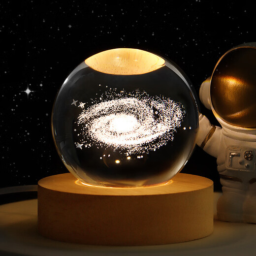 
Extreme space Night light ornaments Crystal ball planet light Birthday gift Children's bedroom atmosphere lamp desktop ornaments