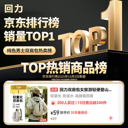 回力双肩包女旅游轻便登山旅行小背包小型男新款超轻户外运动书包