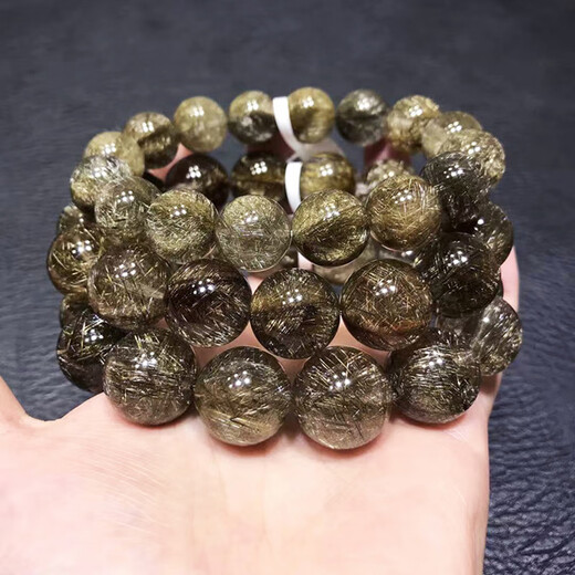 
Ouyin Natural Devil Silver Hair Crystal Crystal Bracelet White Hair Crystal Coffee Titanium Crystal Bracelet Blasting Venus Devil Hair 12052 Devil Silver Hair Crystal
