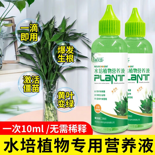 Flower Master Hydroponic Plant Special Nutrient Solution Lucky Bamboo Transfer Bamboo Brazilian Wood Tulip Pothos Copper Money Grass General Fertilizer Hydroponic Nutrient Solution 240ml 92% Household Purchase 2 Bottles
