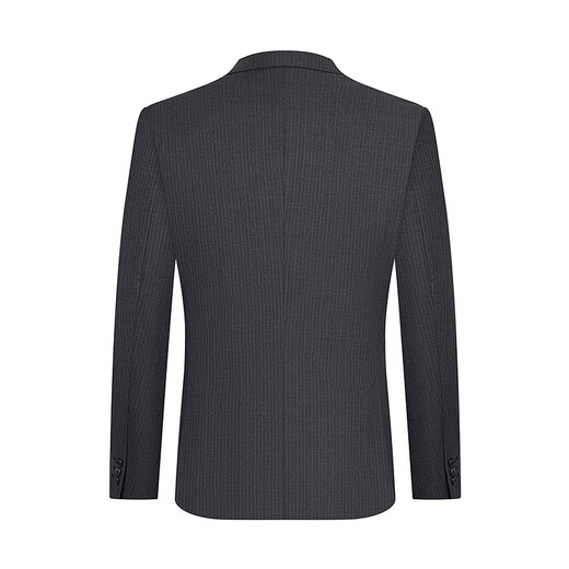 Qipai men's double-breasted suit men's spring and summer new business striped suit vest three-piece set including wool 0920 127C7092A-dark gray 46 (170/92B)