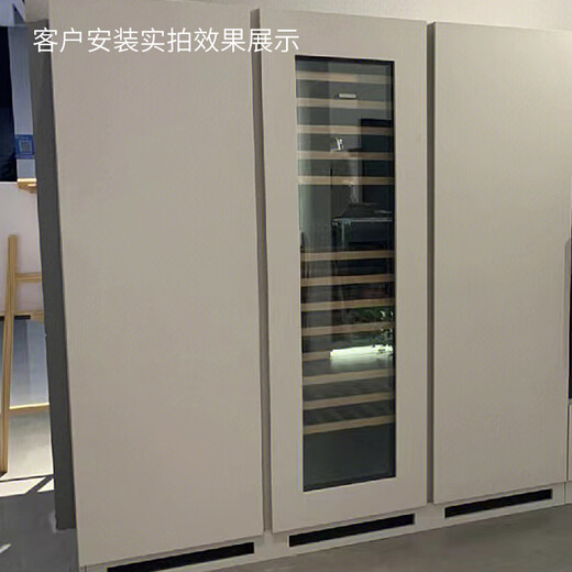 EREMITE external door panel embedded red wine cabinet constant temperature wine cabinet cold drink tea refrigerator frost-free air-cooled cold drink tea cabinet fresh cabinet Embraco frequency conversion embedded wine cabinet dual temperature/external door/voice-controlled electric door opening 101 bottles