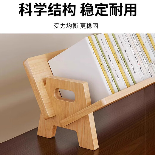 Muge household solid wood small bookcase student desk book storage bookshelf desktop organization book stand simple storage shelf environmentally friendly varnish style 40