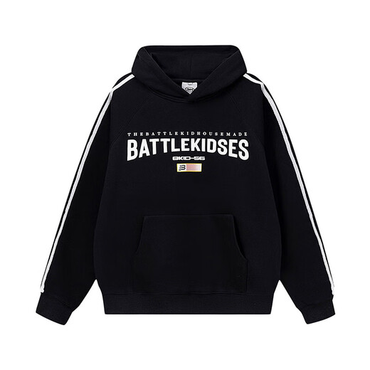 7 high-quality American retro three-stripe sweatshirts for men in autumn new hooded trendy brand loose tops couple coats bottoming shirt XXJR-FG1128 white gray XL 175-185cm 115-135Jin Jin is equal to 0.5 kg