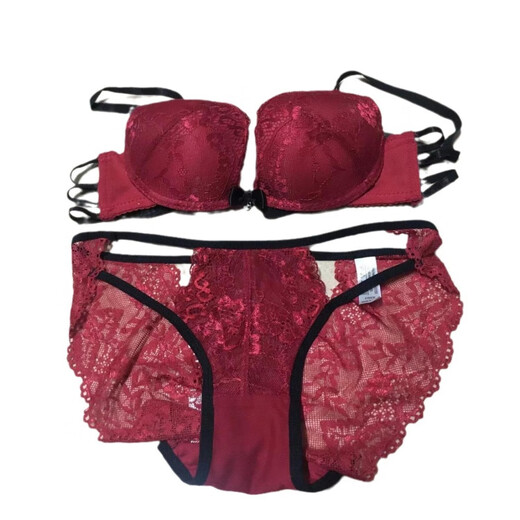 Aimu autumn and summer brand underwear for beautiful women with small breasts and sexy lace thin adjustable zodiac year bra set pink set 34/75B