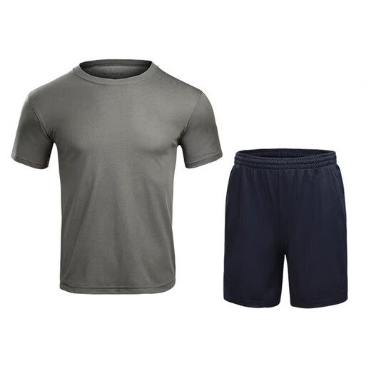 Traje de entrenamiento de fitness físico de manga corta Camiseta de verano Fitness físico de forma física Top Fitness Physical Fitness Shorts de secado rápido de forma física de manga corta Top + pantalones 165-17084-88