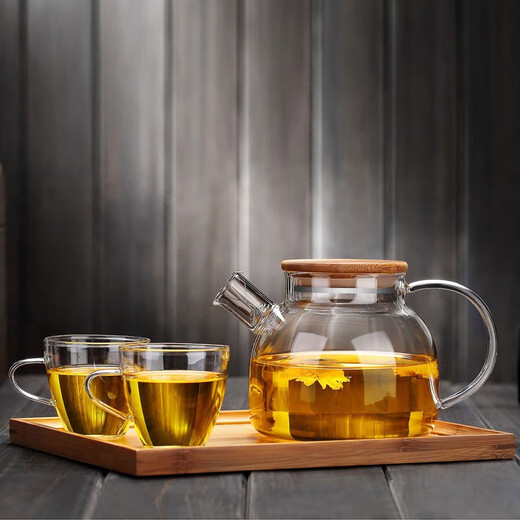 Meidu tea kettle electric ceramic stove tea kettle kettle temperature resistant thickened glass tea kettle large capacity cold kettle can be heated heat resistant tea kettle 1000ml