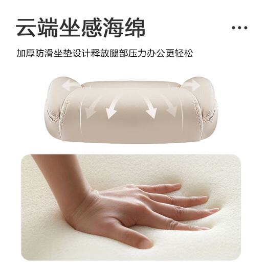 Botai office chair study desk chair home boss leather lift chair study chair computer chair 92259H gray