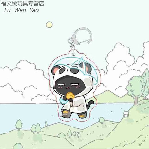 
Raincoat Meow If History Is a Group of Meows Cute Peripheral Keychain Headphones School Bags and Pendant Gifts 5cm D-shaped Button Pendant_A848--Raincoat Style- Oil