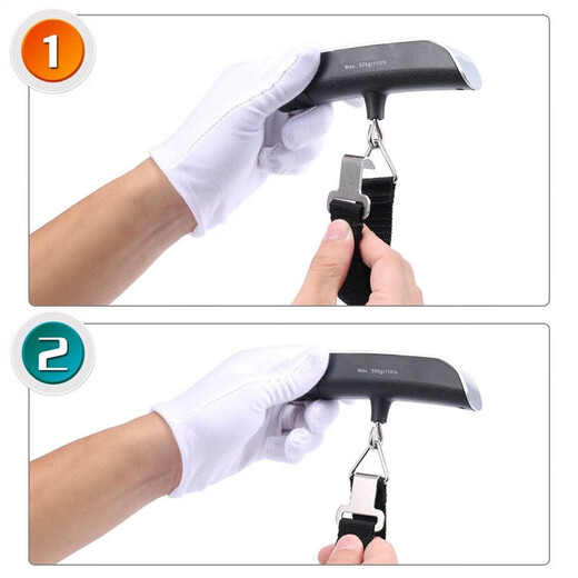 Wilkie portable electronic scale high-precision food luggage handle scale hook scale hand scale home use electronic scale 50kg 10g