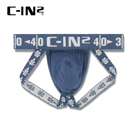 C-IN2 new men's underwear double-button cotton spandex exposed buttocks U-convex sexy thong cin2 men's underwear 6925CB dark blue 485 170/75A(S)