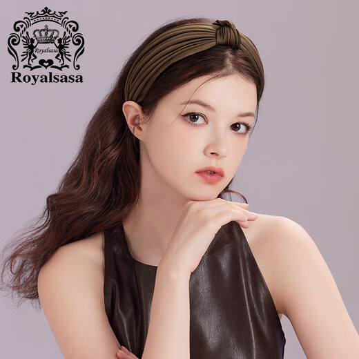 Royal sasa Korean autumn and winter hair hoop simple cross-knotted wide-brimmed face wash headband pressed hair women's headwear