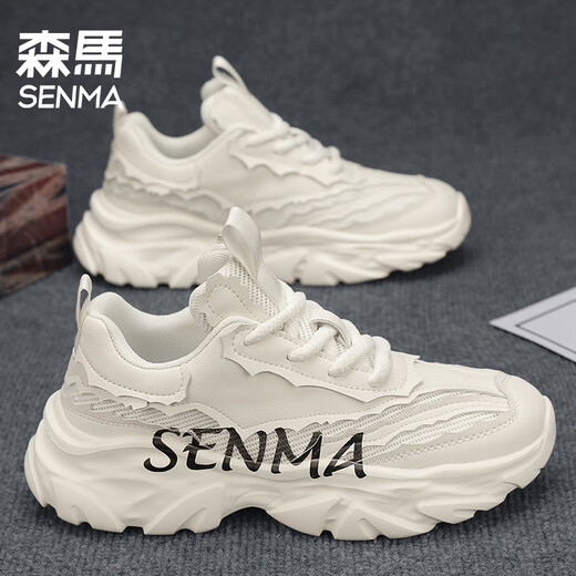 Semir Men's Shoes 2025 Summer New Run Sports Sports Hetables Casual Mess's Men's Hot Hotest White White's Mourengy Shoes White Red 42