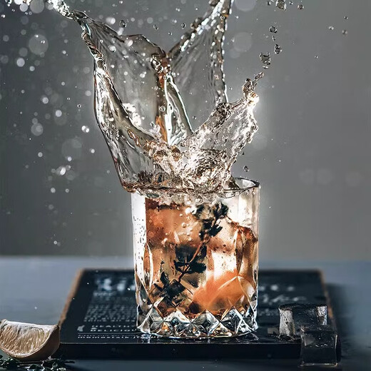 Porcelain Dora whiskey glass ins crystal glass foreign wine glass household glass water glass beer glass coffee cup Aurora dazzling model damage compensation for the whole box of 72 pieces