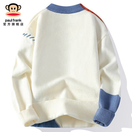 Big mouth monkey (paul frank) American trendy warm sweater men's spring and autumn new splicing loose knitted bottoming shirt casual and versatile men's clothing 7011C green official authentic XL recommended 120-135Jin Jin equals 0.5 kg