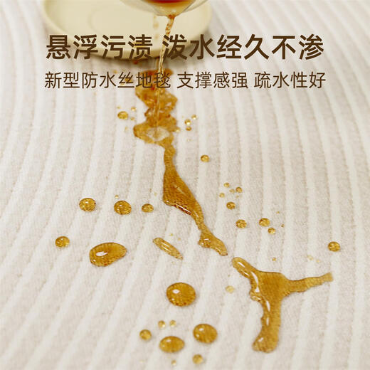 艾雷斯地毯客厅2024新款奶油风茶几毯免洗可擦感沙发地垫大面积防水 沫时-16868 160*230cm适合2-3人沙发