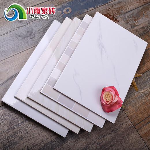 赐紫樱桃不透水内墙砖卫生间餐厅浴室瓷砖25x40走廊出租房厂房白釉面砖 4859 250*400