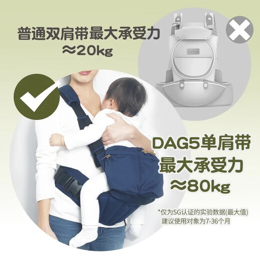 JanaDaG5婴儿腰凳可折叠背带可变斜跨包单肩包多功能婴儿背带抱娃神器 皮革 均码