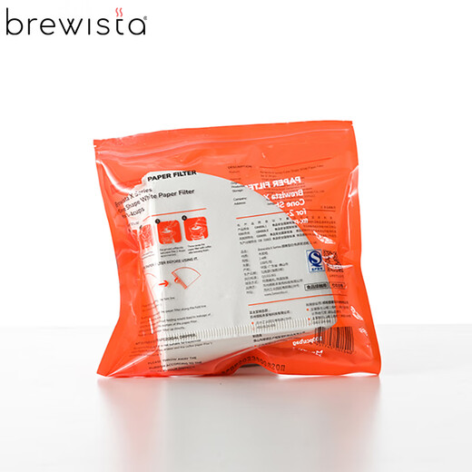 BREWISTA hand-brewed coffee V60 filter paper drip coffee powder filter paper bleached cone filter paper V01/02 size 02 large - Made in China