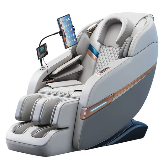 AUX 2025 Nuevo sillón de masaje para el hogar Cápsula espacial de cuerpo completo Sillón de masaje doméstico inteligente multifunción de gravedad cero para padres Regalo de cumpleaños Sillón de masaje eléctrico de lujo con el mejor equipamiento Voz inteligente de lujo + Masaje Xiuyu + Soporte Bluetooth + Actualización de doble núcleo Xiaomi Blanco