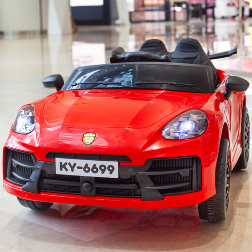 Huiaotong children's electric car four-wheeled car can be used for people remote control swing car charging for men and women electric toys for children. Painted black + remote control + swing + Bluetooth Deluxe 12V large battery + four-wheel drive + leather seat