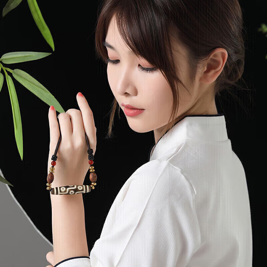 Yanyun jewelry boutique yellow nine-eye dzi bead necklace body pendant chalcedony agate pendant crystal agate jewelry for men and women