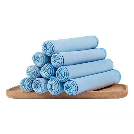 Amberson Glass Cleaning Artifact Mirror Traceless Polishing Rag Strongly Absorbs Water and Does Not Shed Hair Bathroom Wine Glass Cleaning Towel Cleaning Cloth Sky Blue Mirror Cloth 7 (40*40cm)