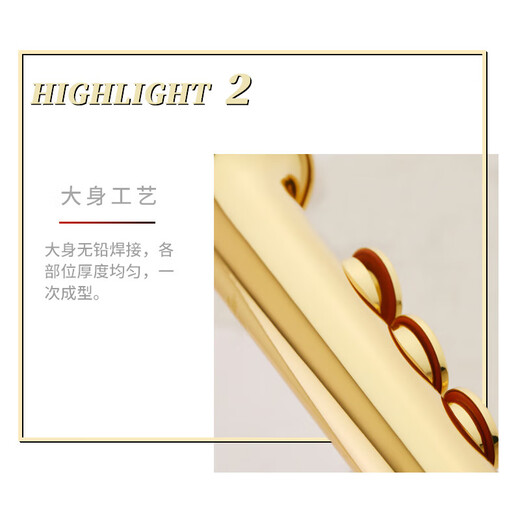 Saxophone jinbao jbsst-400 tube droit saxophone peint en or droit de saxophone