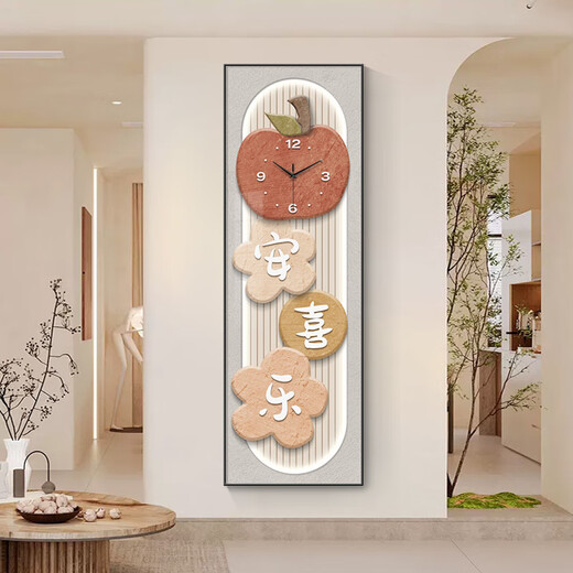 Apocalipsis Reloj de calidad alemán, reloj de pared, caqui, reloj ruyi pintura colgante estilo crema estilo decoración del corredor tira de pintura sxs3886 versión vertical 30*90cm x marco de oro de lujo de luz + aceite impermeable