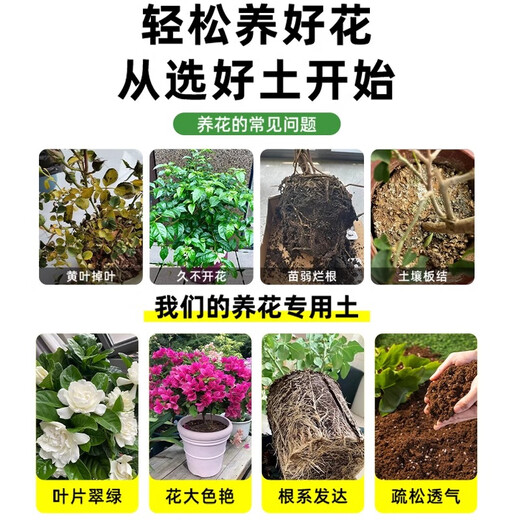 Linya nutrient soil for flower cultivation, general purpose flower soil nutrient soil, universal flower planting soil, household potted flower plant planting soil, special flower cultivation soil 10Jin Jin is equal to 0.5 kg