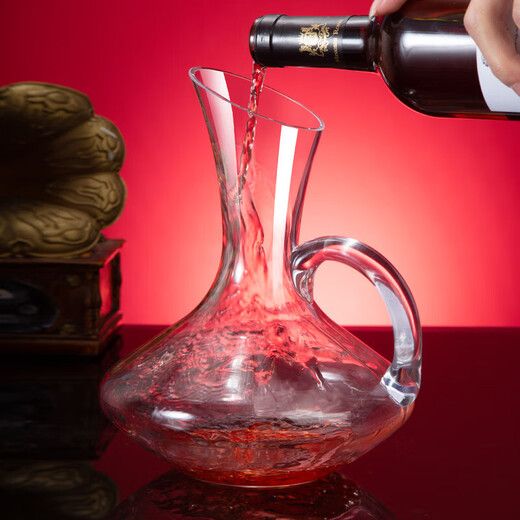 Green Apple Red Wine Glass Set Lead-free Glass Goblet Wine Glass 7-piece Set Home Red Wine Glass*6+Decanter*1