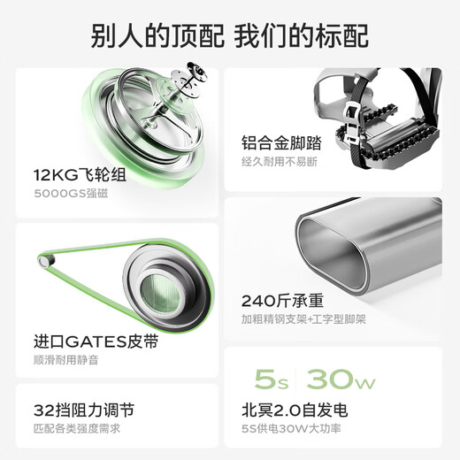 MERACH spinning bicycle home intelligent self-generating fitness equipment indoor bicycle Jueying ONE2 generation MR-S10W4