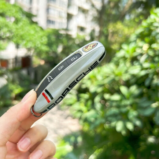 
Hunting Cats suitable for Porsche key shell New Cayenne 718macan Paramela taycan911 plug-in key cover B track model [white] single shell