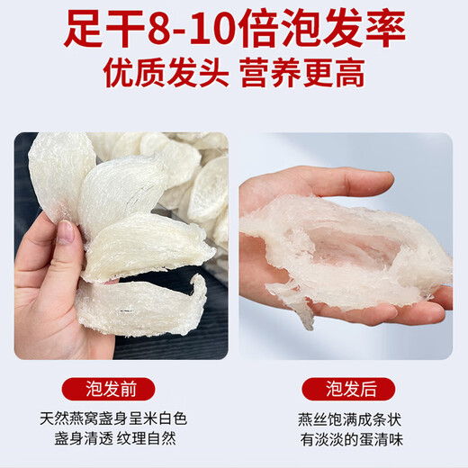 Yan Runsuiyue Caiq Traceability Bird's Nest Importado del nido de aves secas de Indonesia para mujeres de mediana edad y ancianos para mujeres embarazadas Tonic Box de regalo de regalos Bird Cup 8a Maternity and Baby Grade Traceability Bird Nest 50 Grams [Stone Stone Bee Sugar + Tool Pack]