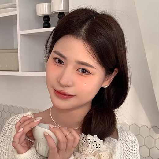 Xinshe S999 Sterling Silver Princess Bow Earrings for Women Ear Holes, Sweet Pure Silver Korean Earrings Design Earrings 999 Silver - Pair of Bow Earrings