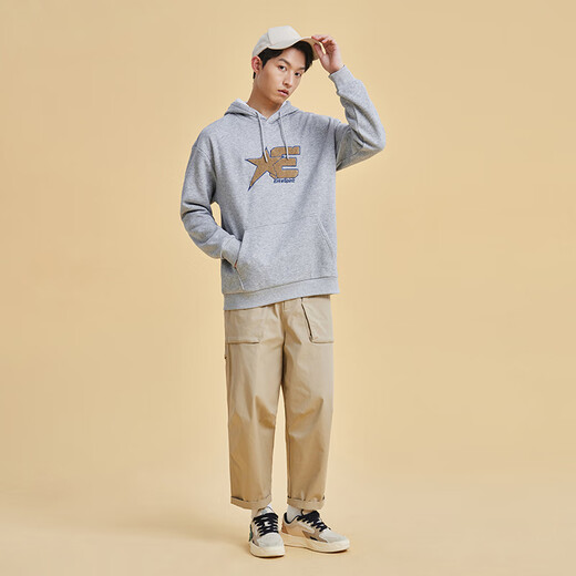 Sudadera Erke Hongxing para mujeres engrosadas cálidas otoño e invierno Tops deportes al aire libre jueves de manga larga pantalones pantalones pantalones para mujeres [1047] mika flor de pareja gris rogada lyer l