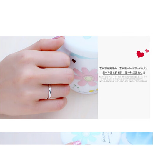 MZMZ platinum ring for women pt950 platinum engagement ring couple ring Valentine's Day birthday gift for girlfriend light luxury model - the only true love ring (live mouth)